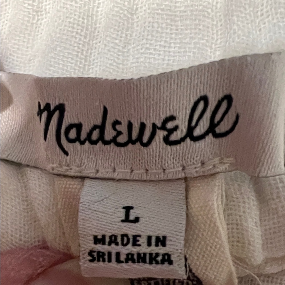 Madewell Ivory Gauze shorts